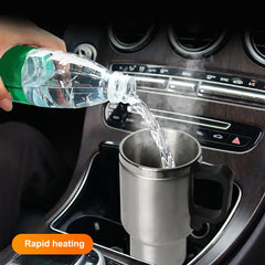 Stainless Steel Vehicle Heating Cup Electric Heating Car Kettle Camping Travel Kettle Water Coffee Milk Thermal Mug