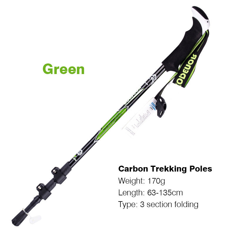 Multifunctional Carbon Fiber Trekking Pole Telescopic Folding