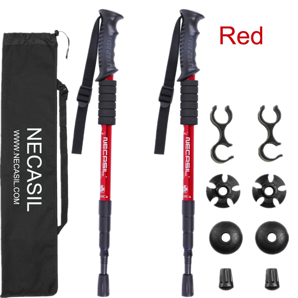 Set Of Aluminum Alloy Trekking Poles With Straight Handle