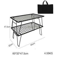 Outdoor Portable Splicing Camping Picnic Barbecue Iron Folding Table