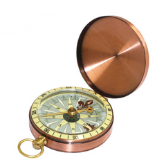 Bronze flip compass