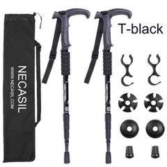 Set Of Aluminum Alloy Trekking Poles With Straight Handle