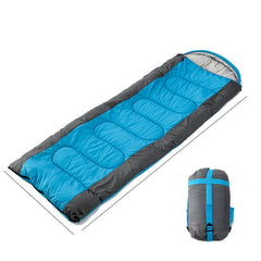 Outdoor Interlocking Hooded Camping Envelope Sleeping Bag