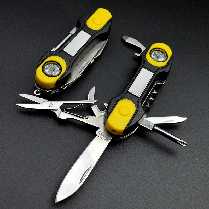 Multi Function Compass Black Spare Tool Knife