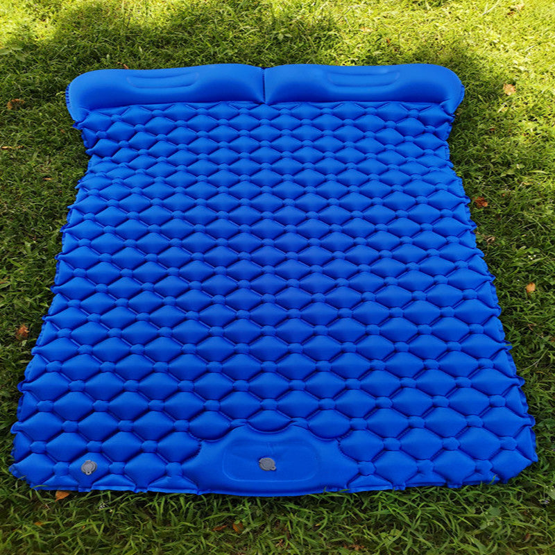 Outdoor Sleeping Pad Camping Inflatable Mattress With Pillows Travel Mat Folding Bed Ultralight Air Cushion Hiking