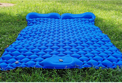 Outdoor Sleeping Pad Camping Inflatable Mattress With Pillows Travel Mat Folding Bed Ultralight Air Cushion Hiking