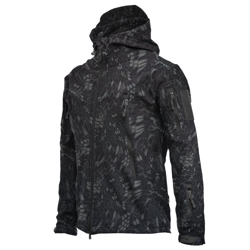 Men's Fashion Blazer Sharkskin Tactical Jacket