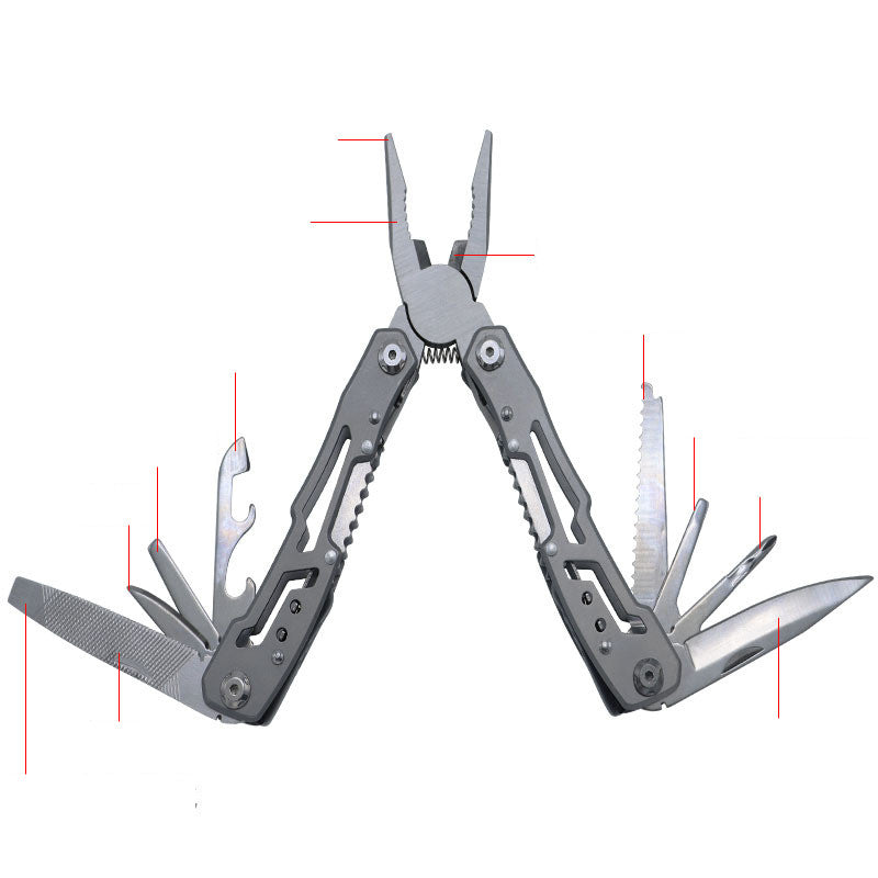 All Steel Multi-function Pliers Safety Belt Lock Combination Folding Knife